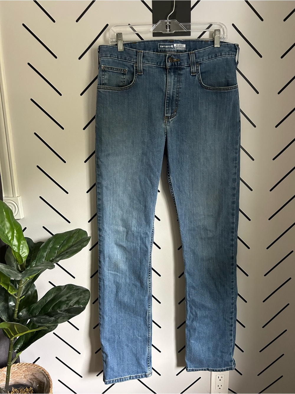 Carhartt relaxed fit rugged flex jeans classic blue wash 32X34